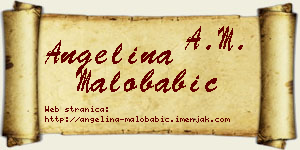 Angelina Malobabić vizit kartica